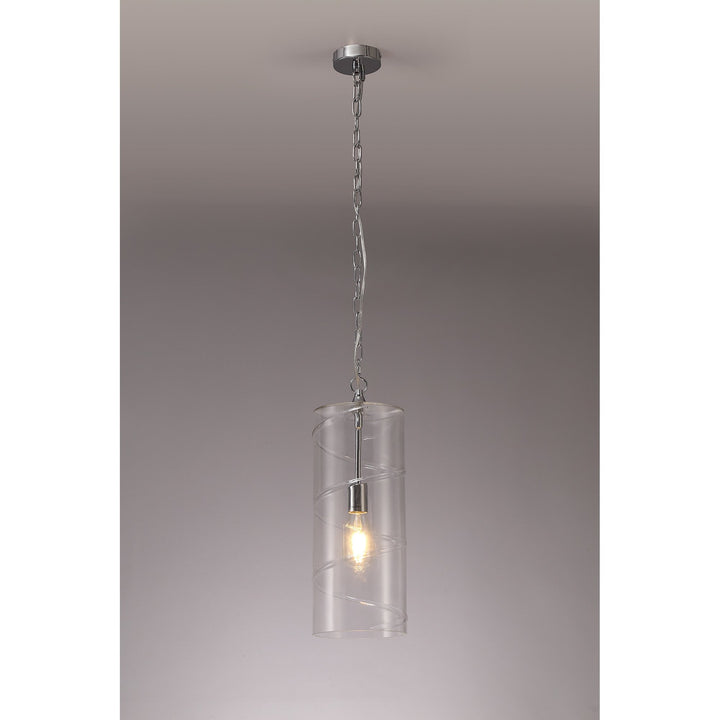 Nelson Lighting NL75689 Lucy Pendant 1 Light Polished Chrome/Clear