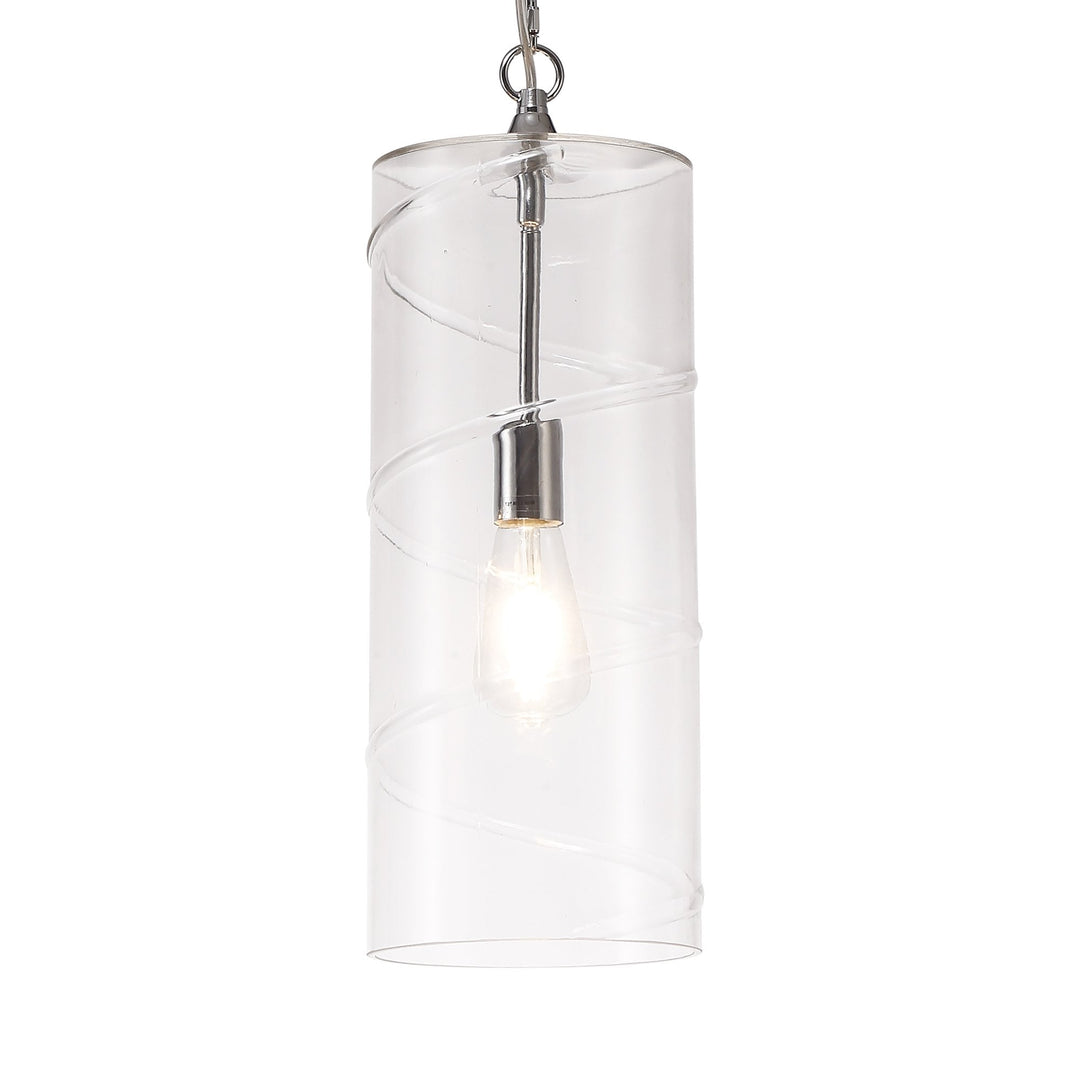 Nelson Lighting NL75689 Lucy Pendant 1 Light Polished Chrome/Clear