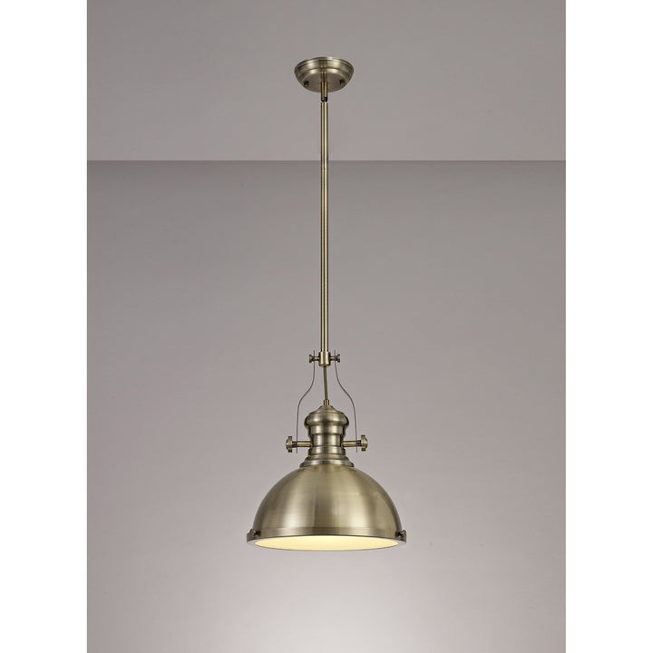 Nelson Lighting NL71029 Louis Pendant 1 Light Antique Brass