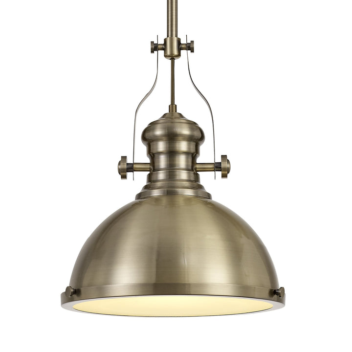 Nelson Lighting NL71029 Louis Pendant 1 Light Antique Brass