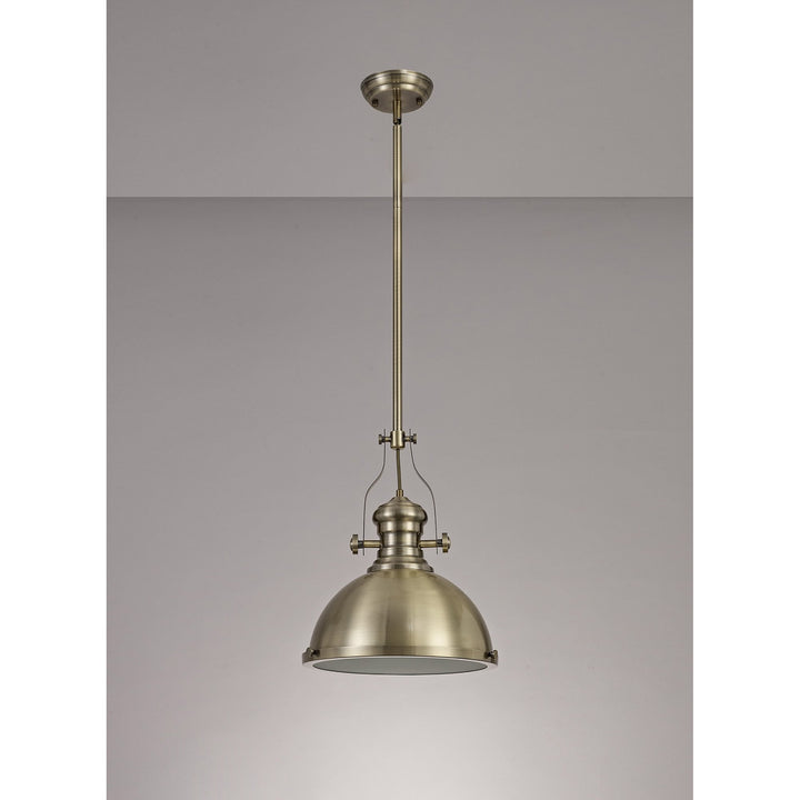 Nelson Lighting NL71029 Louis Pendant 1 Light Antique Brass