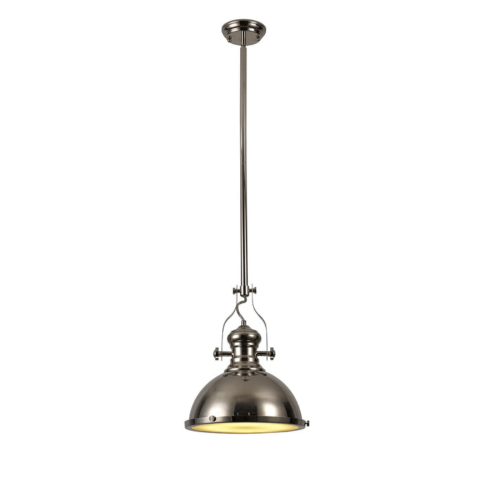 Nelson Lighting NL71039 Louis Pendant 1 Light Polished Nickel