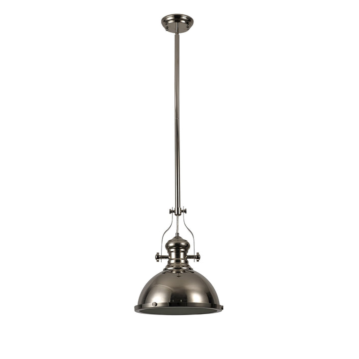 Nelson Lighting NL71039 Louis Pendant 1 Light Polished Nickel