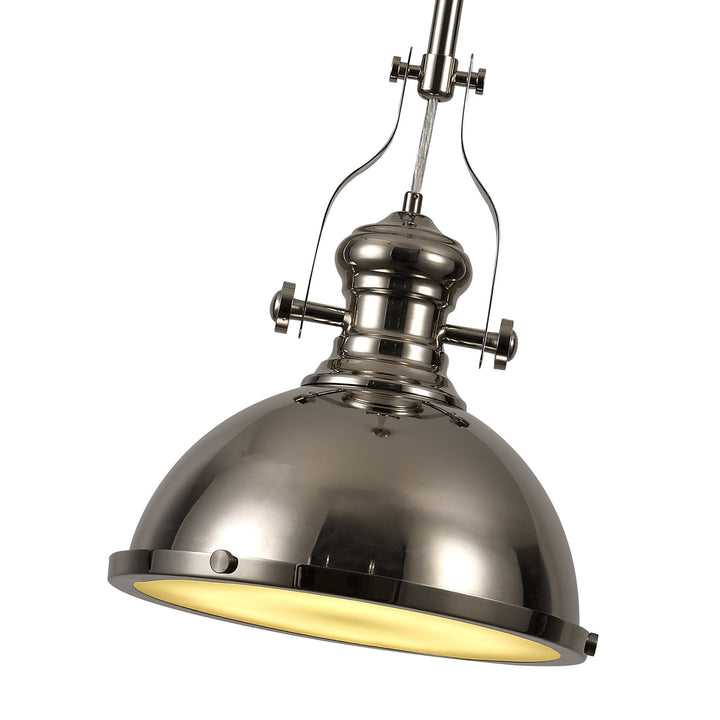 Nelson Lighting NL71039 Louis Pendant 1 Light Polished Nickel