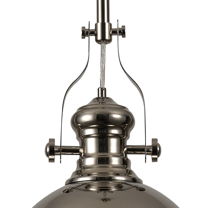 Nelson Lighting NL71039 Louis Pendant 1 Light Polished Nickel
