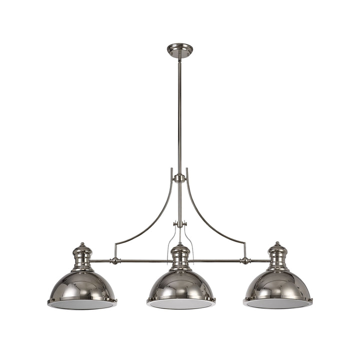 Nelson Lighting NL71059 Louis Pendant 3 Light Polished Nickel