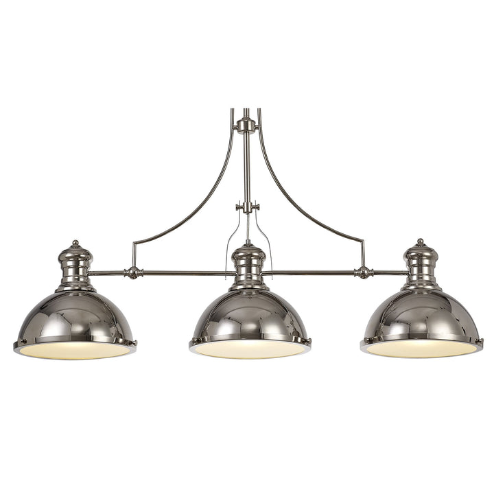 Nelson Lighting NL71059 Louis Pendant 3 Light Polished Nickel