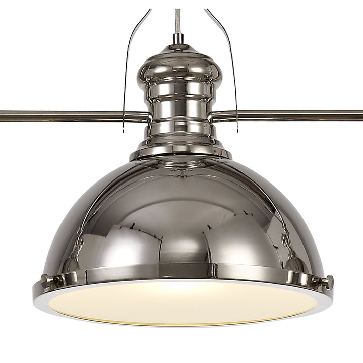 Nelson Lighting NL71059 Louis Pendant 3 Light Polished Nickel