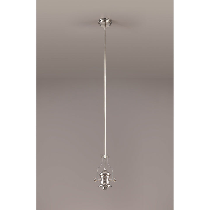 Nelson Lighting NL81229 Louis Frame Only Pendant 1 Light Polished Nickel