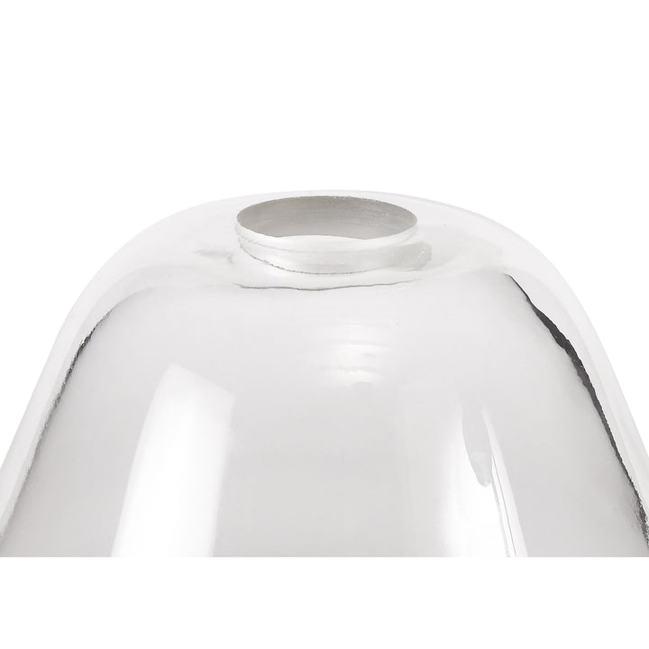 Nelson Lighting NLK03729 Louis 3 Light Telescopic Pendant 30cm Smooth Bell Glass Shade Polished Nickel/Clear