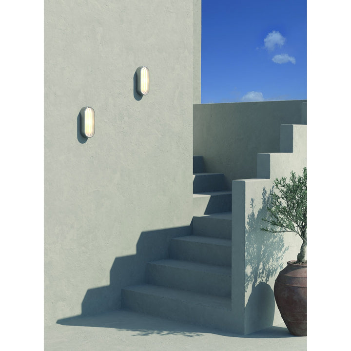 Astro 1032013 Montreal Oval Outdoor Wall Light Brushed Stainless Steel