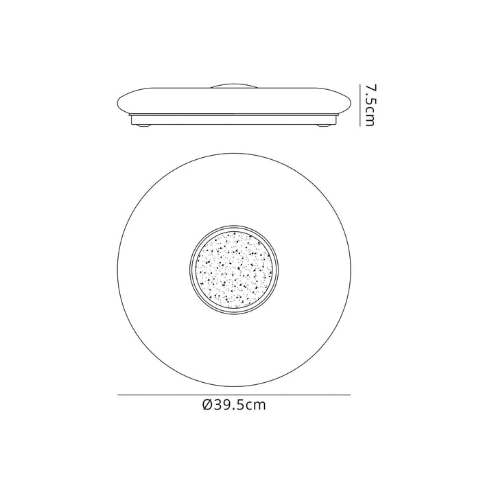 Nelson Lighting NL70919 Madison Flush Ceiling Light LED CCT Switchable Opal White