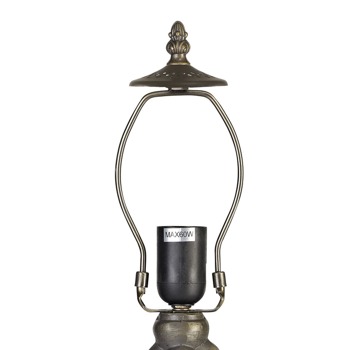 Nelson Lighting NL72829 Major 47.5cm Curved Table Lamp 1 Light Aged Antique Brass