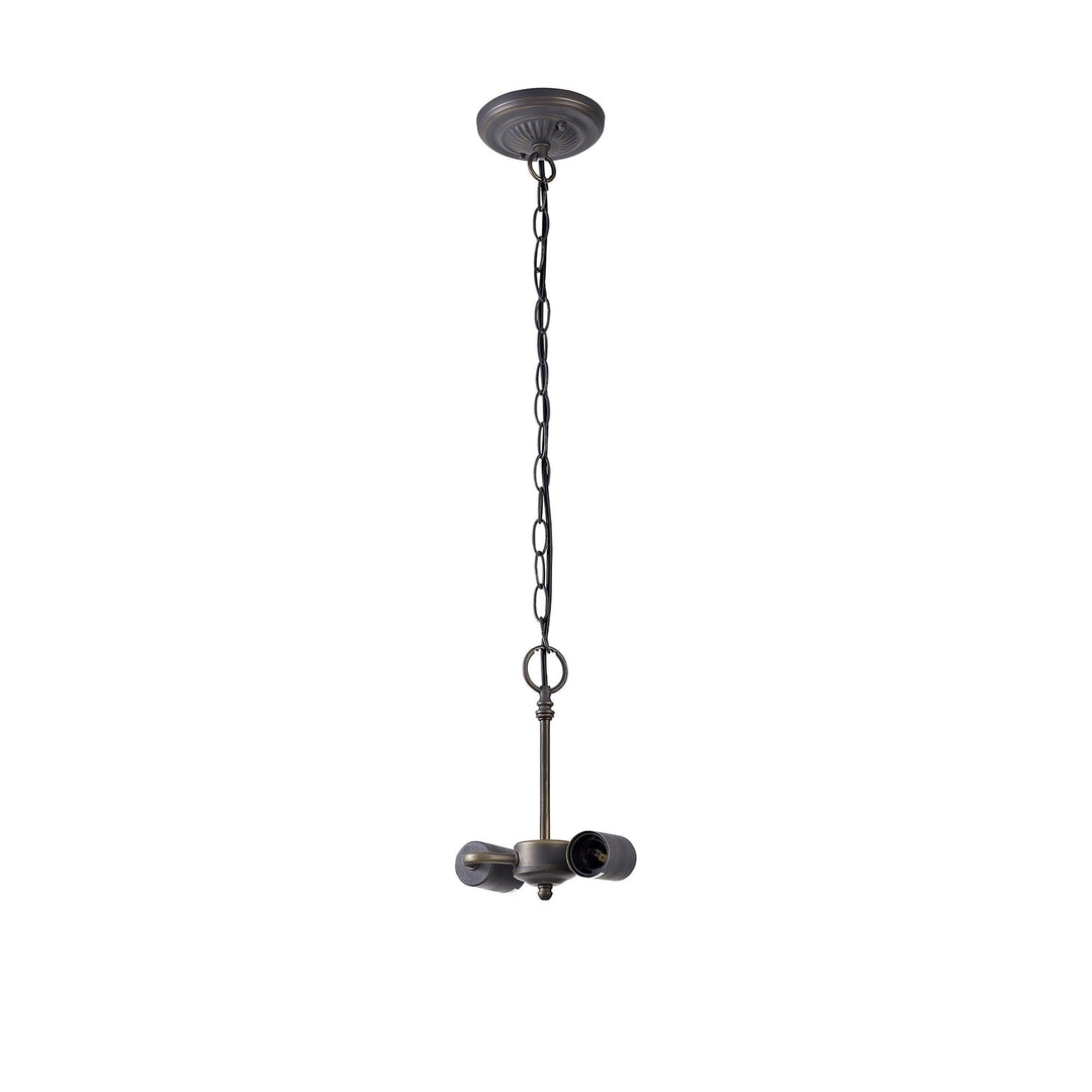 Nelson Lighting NL72889 Major Suspension Kit 2 Light Aged Antique Brass