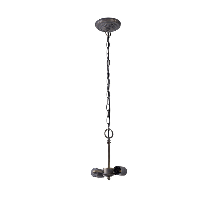 Nelson Lighting NL72889 Major Suspension Kit 2 Light Aged Antique Brass
