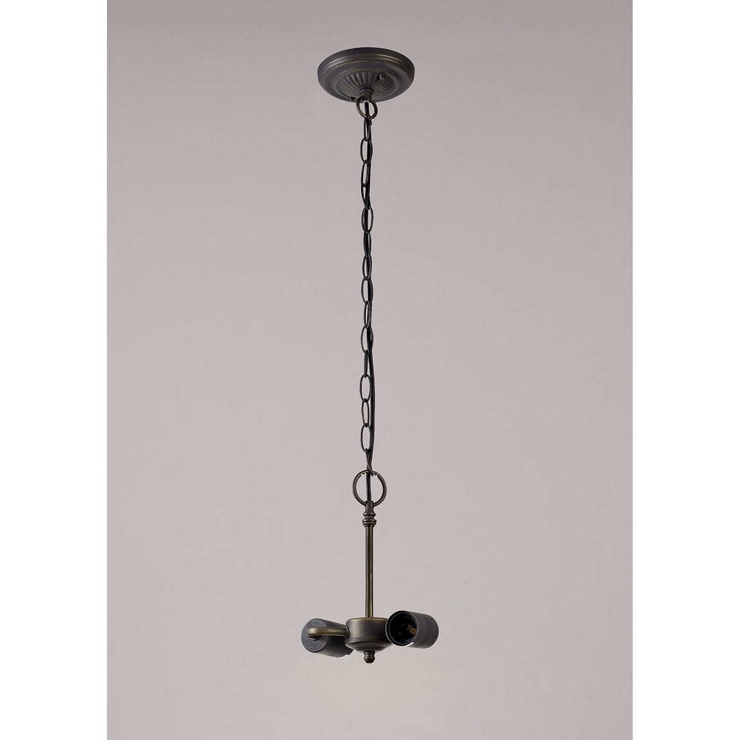 Nelson Lighting NL72889 Major Suspension Kit 2 Light Aged Antique Brass