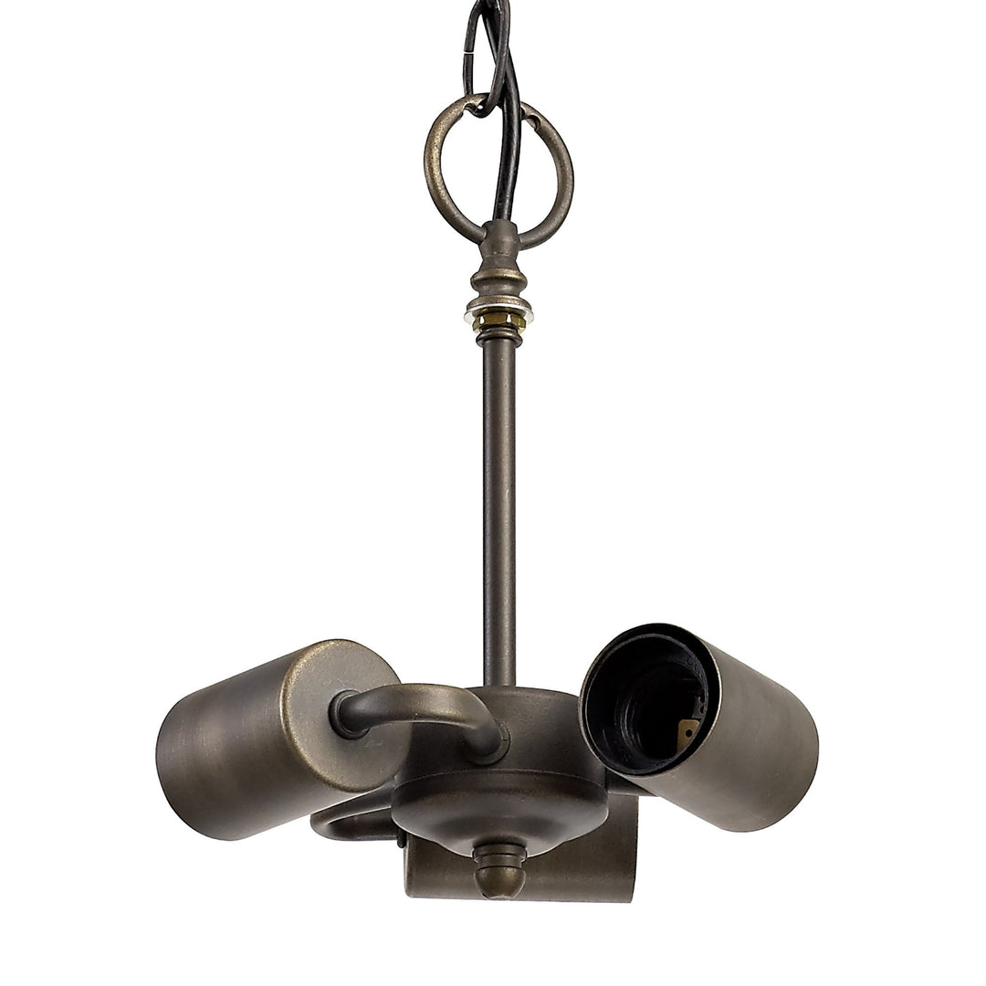 Nelson Lighting NL72899 Major Suspension Kit 3x Light Aged Antique Brass