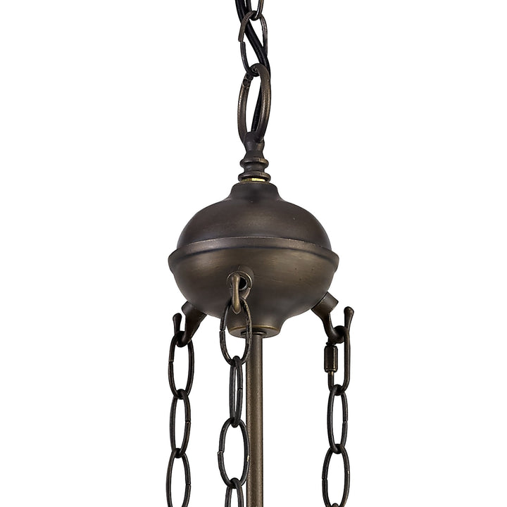 Nelson Lighting NL72929 Major Up Lighter Suspension Kit 2 Light Aged Antique Brass