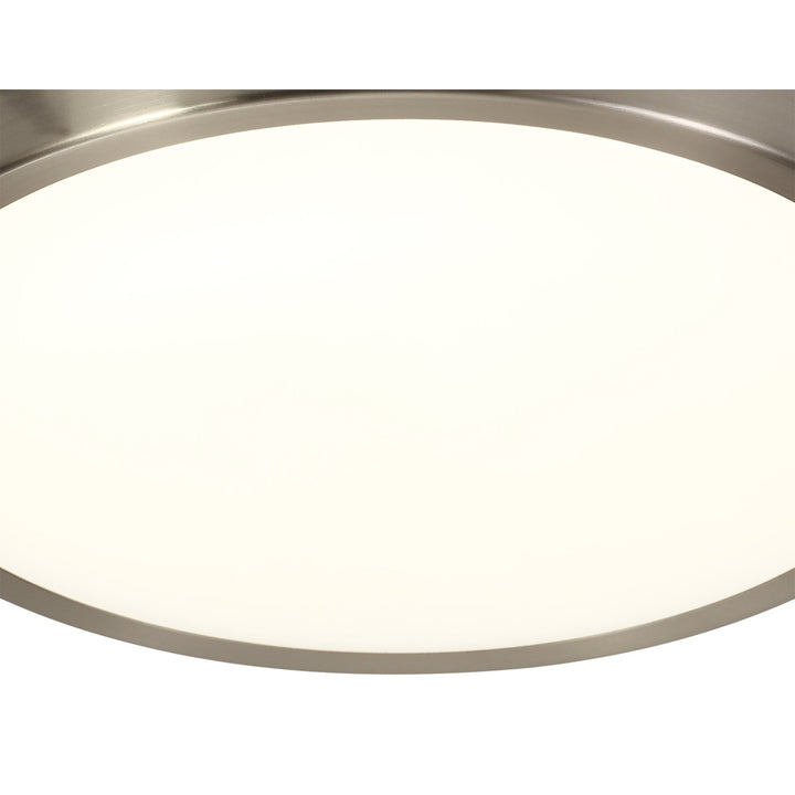 Nelson Lighting NL77569 Mama Bathroom Ceiling Light LED Satin Nickel/White