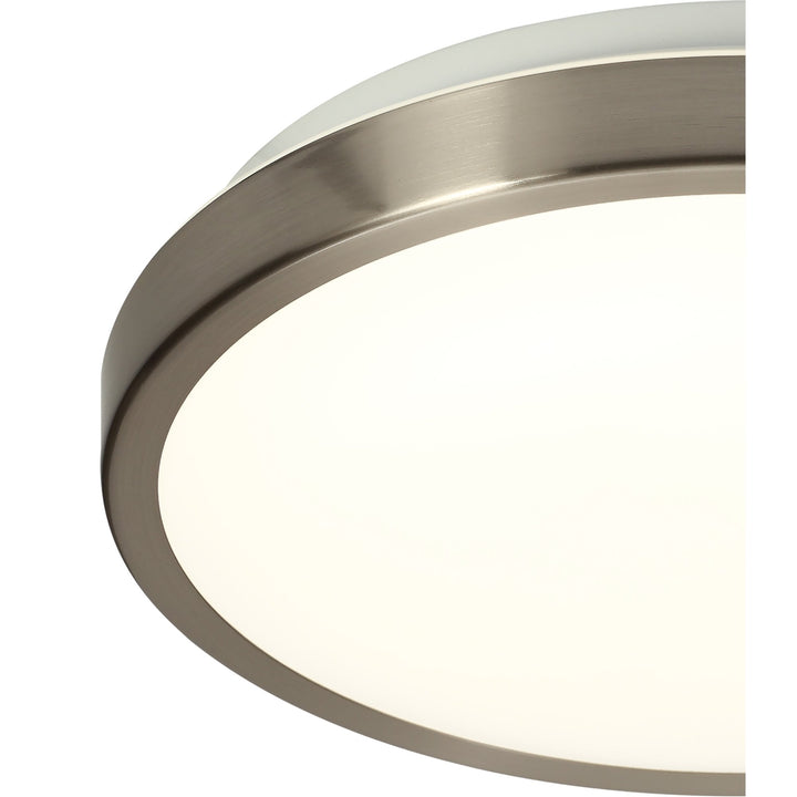 Nelson Lighting NL77569 Mama Bathroom Ceiling Light LED Satin Nickel/White