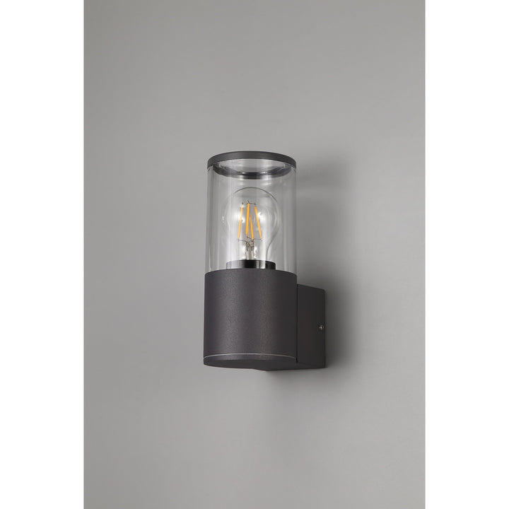 Nelson Lighting NL7775/CL9 Marc Outdoor Wall Lamp 1 Light Anthracite/Clear