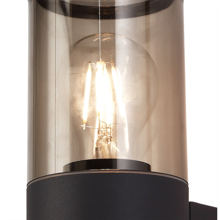 Nelson Lighting NL7775/SM9 Marc Outdoor Wall Lamp 1 Light Anthracite/Smoked
