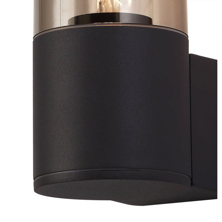 Nelson Lighting NL7775/SM9 Marc Outdoor Wall Lamp 1 Light Anthracite/Smoked