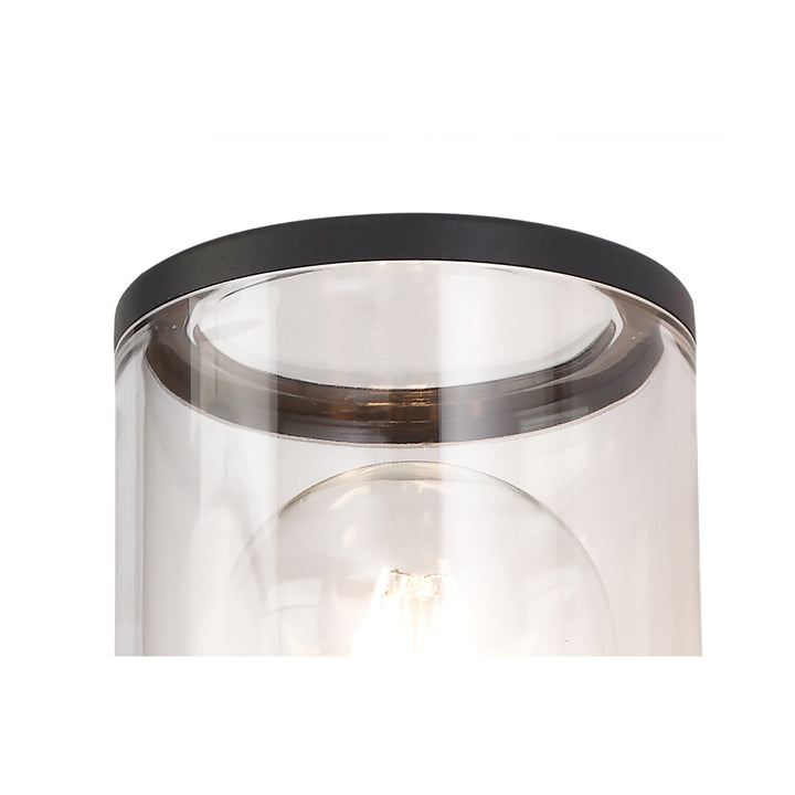 Nelson Lighting NL7776/CL9 Marc Outdoor Wall Lamp 2 Light Anthracite/Clear