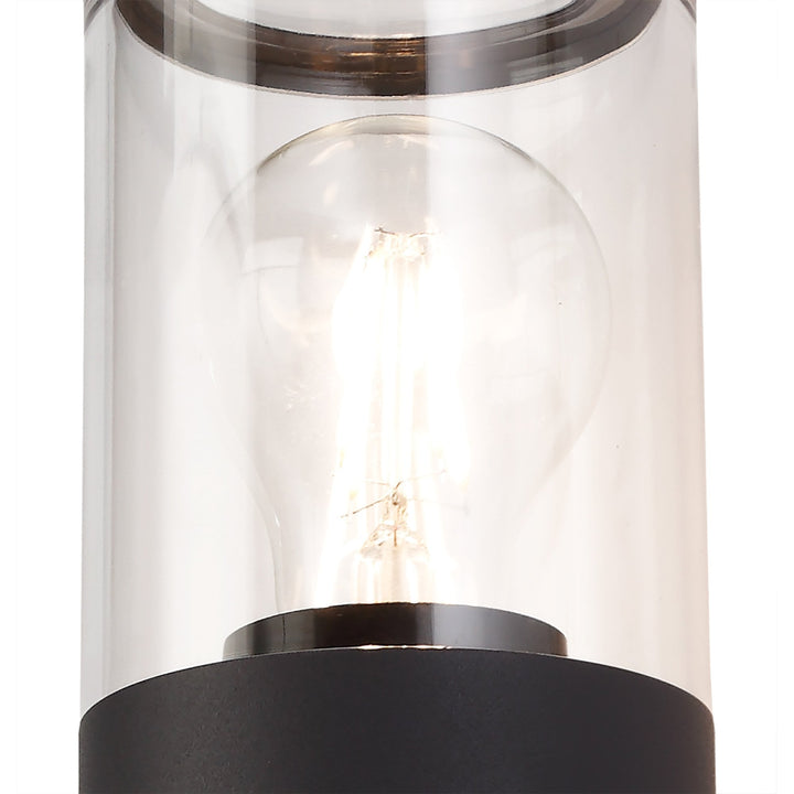 Nelson Lighting NL7776/CL9 Marc Outdoor Wall Lamp 2 Light Anthracite/Clear