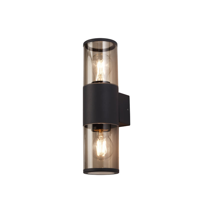 Nelson Lighting NL7776/SM9 | Marc Outdoor Wall Lamp | Anthracite/Smoked