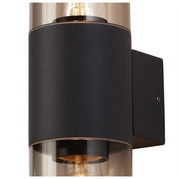 Nelson Lighting NL7776/SM9 | Marc Outdoor Wall Lamp | Anthracite/Smoked