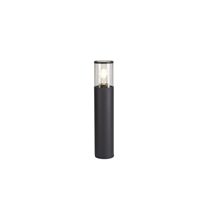 Nelson Lighting NL7777/CL9 Marc Outdoor 45cm Post Lamp 1 Light Anthracite/Clear