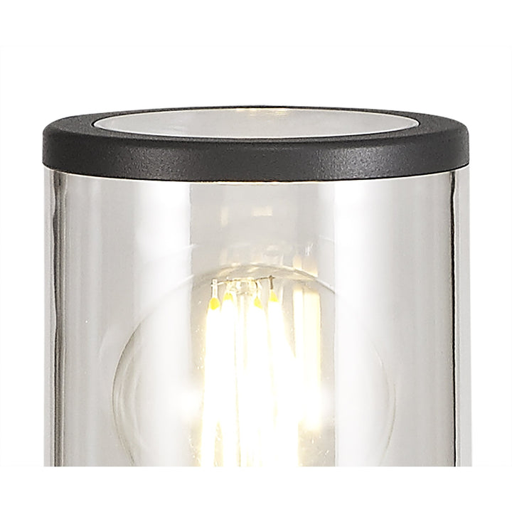 Nelson Lighting NL7777/CL9 Marc Outdoor 45cm Post Lamp 1 Light Anthracite/Clear