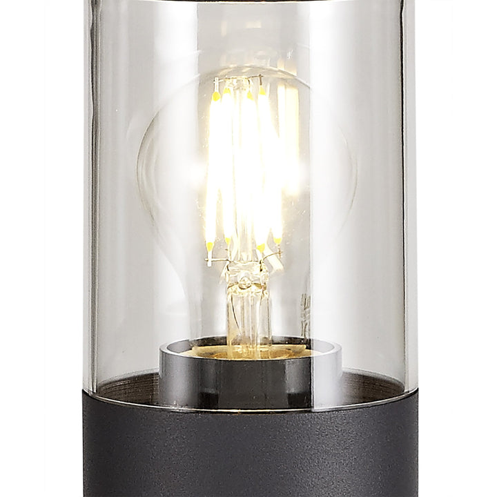 Nelson Lighting NL7777/CL9 Marc Outdoor 45cm Post Lamp 1 Light Anthracite/Clear