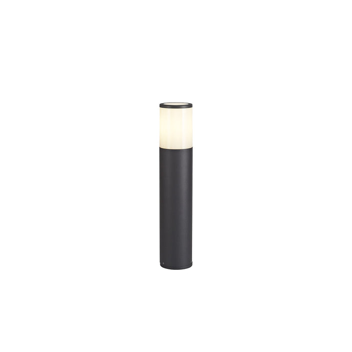 Nelson Lighting NL7777/OP9 Marc Outdoor 45cm Post Lamp 1 Light Anthracite/Opal