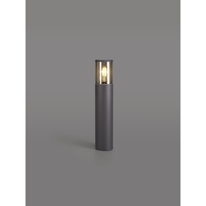 Nelson Lighting NL7777/SM9 Marc Outdoor 45cm Post Lamp 1 Light Anthracite/Smoked