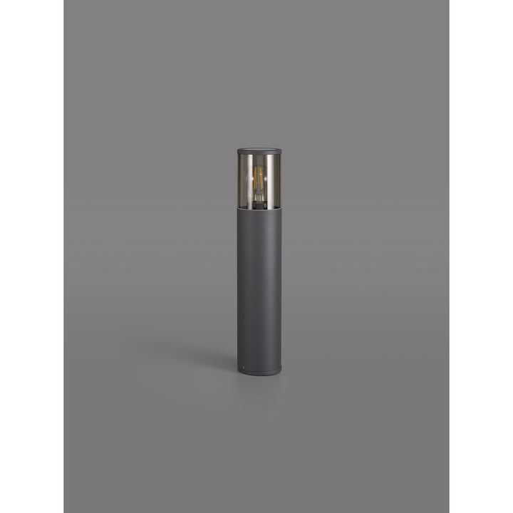 Nelson Lighting NL7777/SM9 Marc Outdoor 45cm Post Lamp 1 Light Anthracite/Smoked