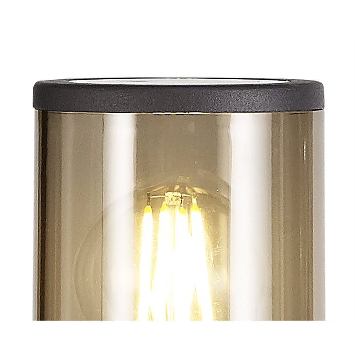 Nelson Lighting NL7778/SM9 Marc Outdoor 65cm Post Lamp 1 Light Anthracite/Smoked