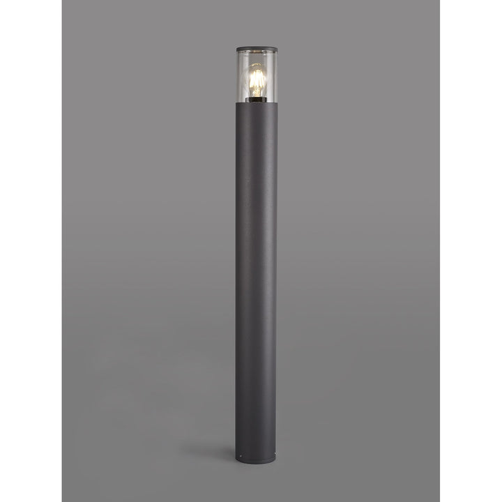 Nelson Lighting NL7779/CL9 Marc Outdoor 90cm Post Lamp 1 Light Anthracite/Clear