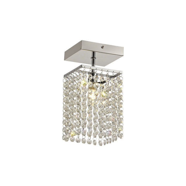 Nelson Lighting NL70539 Marie Bathroom Ceiling Light 1 Light Polished Chrome/Crystal