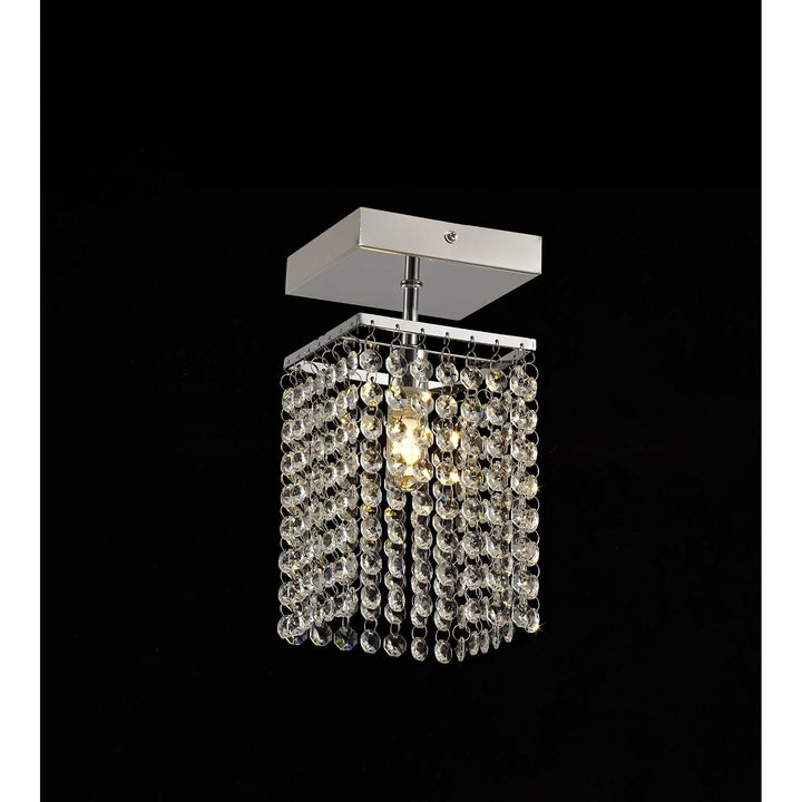 Nelson Lighting NL70539 Marie Bathroom Ceiling Light 1 Light Polished Chrome/Crystal