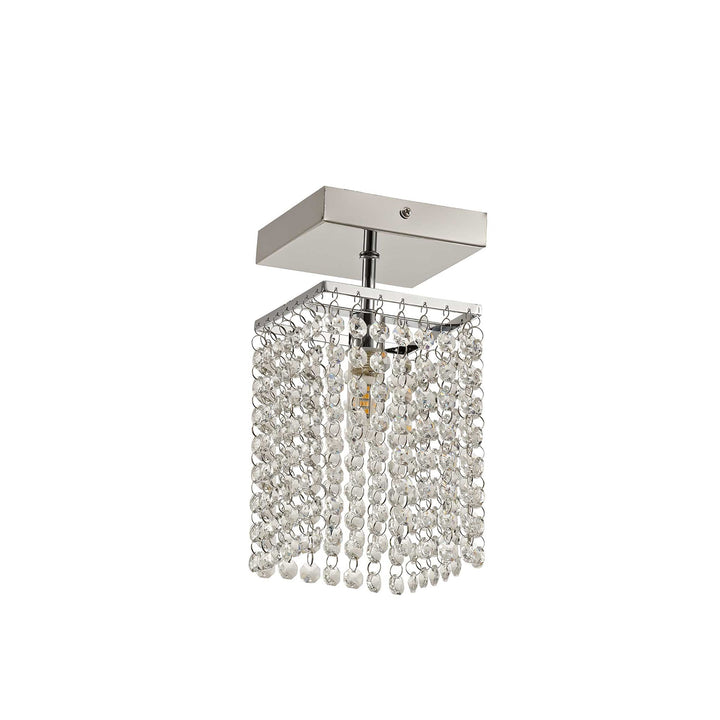 Nelson Lighting NL70539 Marie Bathroom Ceiling Light 1 Light Polished Chrome/Crystal