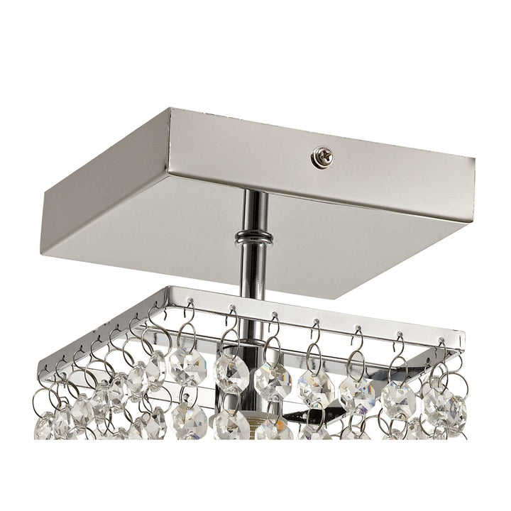 Nelson Lighting NL70539 Marie Bathroom Ceiling Light 1 Light Polished Chrome/Crystal