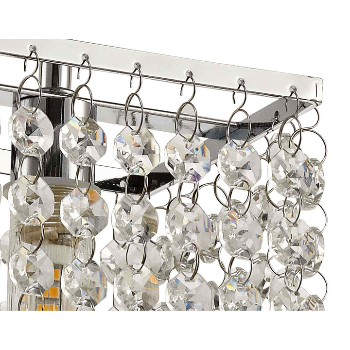 Nelson Lighting NL70539 Marie Bathroom Ceiling Light 1 Light Polished Chrome/Crystal