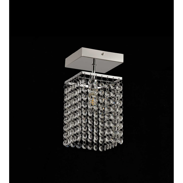 Nelson Lighting NL70539 Marie Bathroom Ceiling Light 1 Light Polished Chrome/Crystal