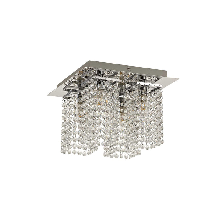 Nelson Lighting NL70549 Marie Bathroom Ceiling Light 4 Light Polished Chrome/Crystal