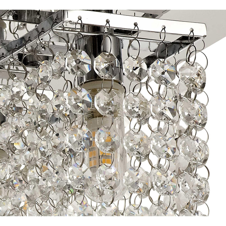 Nelson Lighting NL70549 Marie Bathroom Ceiling Light 4 Light Polished Chrome/Crystal