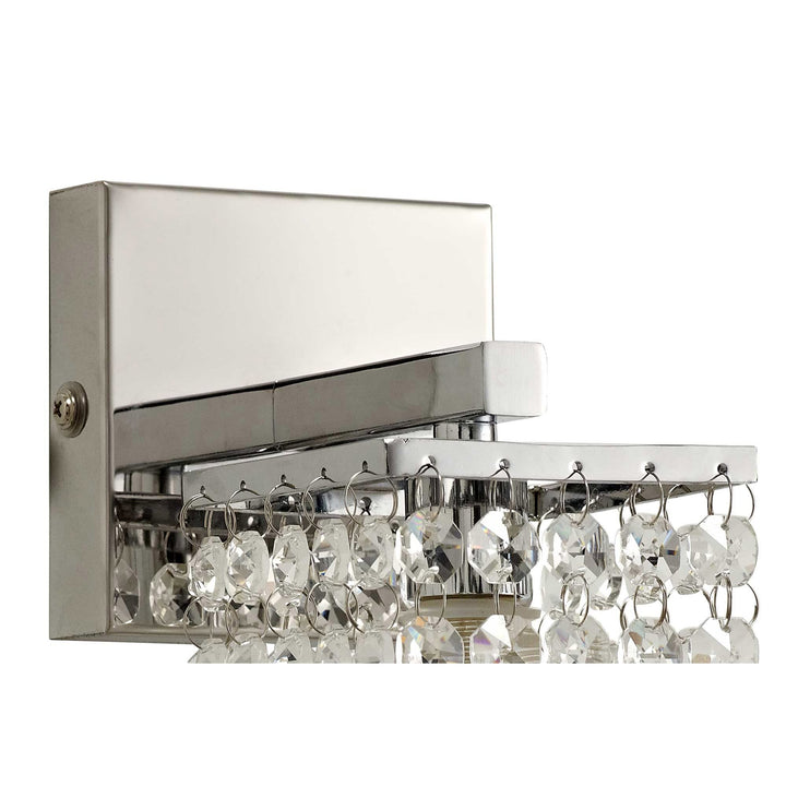 Nelson Lighting NL70559 Marie Bathroom Wall Lamp 1 Light Polished Chrome/Crystal