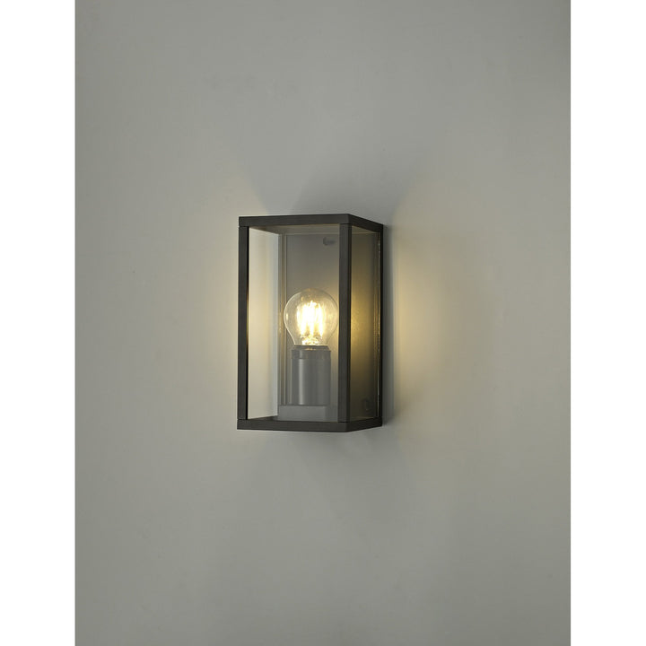 Nelson Lighting NL71159 Mateo Outdoor Flush Wall Lamp 1 Light Graphite Black