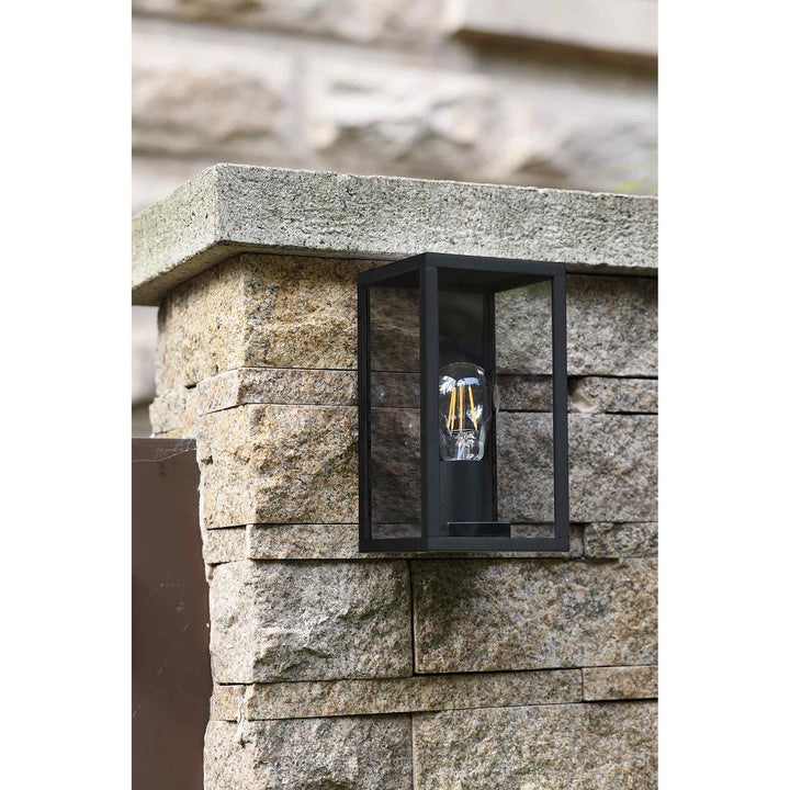 Nelson Lighting NL71159 Mateo Outdoor Flush Wall Lamp 1 Light Graphite Black